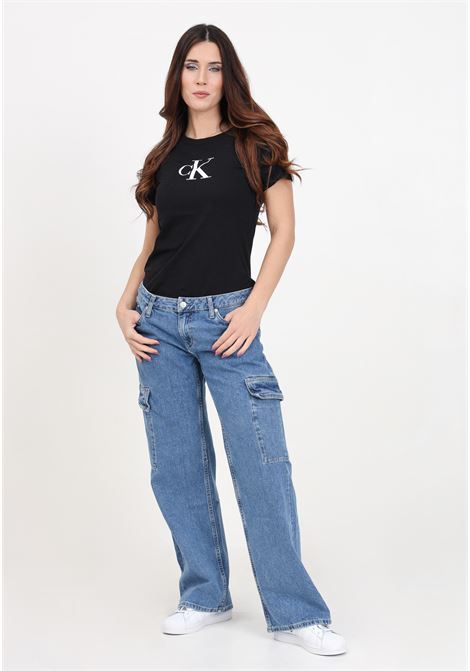Women's medium cargo denim jeans CALVIN KLEIN JEANS | J20J2236881A41A4